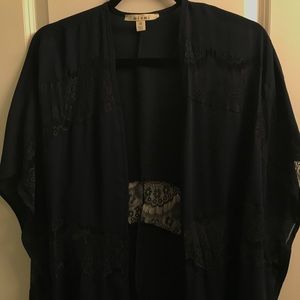Navy Lace Kimono